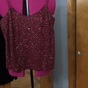 Ann Taylor Tops - Ann Taylor 100% silk lining beads top Ann Taylor Tops - Ann Taylor 100% silk lining beads top